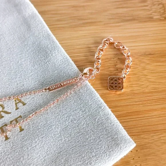 Iridescent Drusy Elisa Necklace in Rose Gold - Picture 3 of 3